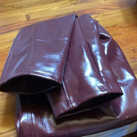 NWT Spanx brown faux leather pants. - Picture 8 of 8